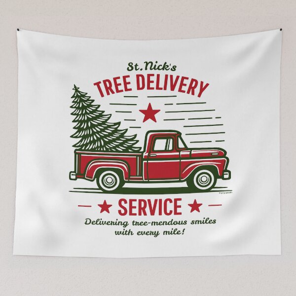 Item preview, St. Nick's Tree Delivery Service designed and sold by Automotive Art by Greg.