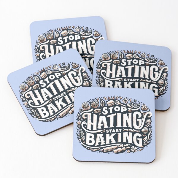 Item preview, Stop Hating Start Baking, typography designed and sold by maxmaj.