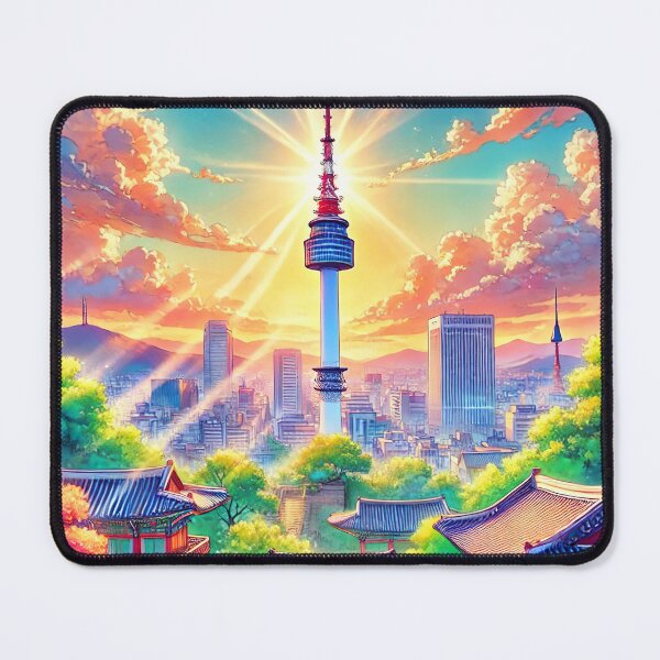 Item preview, Seoul Tower Sunset designed and sold by unrealartwork.