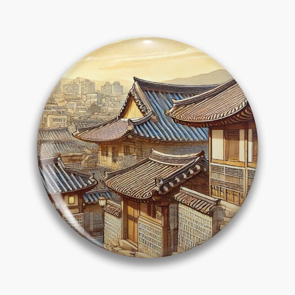 Item preview, Seoul Bukchon Hanok Village designed and sold by unrealartwork.