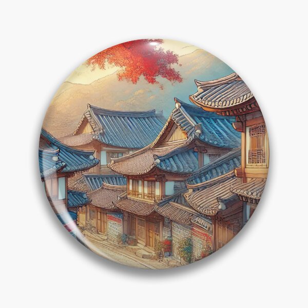 Item preview, Seoul Bukchon Hanok Village designed and sold by unrealartwork.