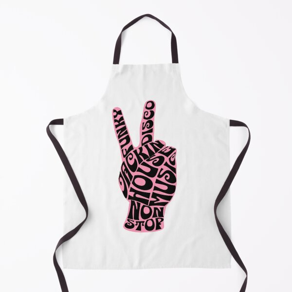 Item preview, JACKIN HOUSE  - Peace Font Fingers (Black/Pink)  designed and sold by Discothreadz.