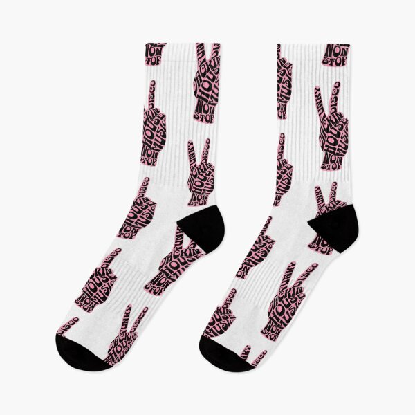 Item preview, JACKIN HOUSE  - Peace Font Fingers (Black/Pink)  designed and sold by Discothreadz.