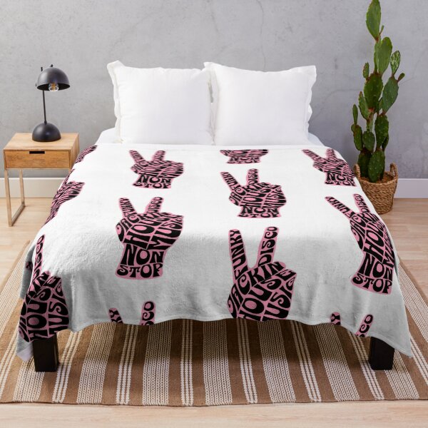 Item preview, JACKIN HOUSE  - Peace Font Fingers (Black/Pink)  designed and sold by Discothreadz.