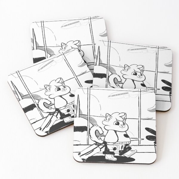 Item preview, cat at airport designed and sold by edgarnava.