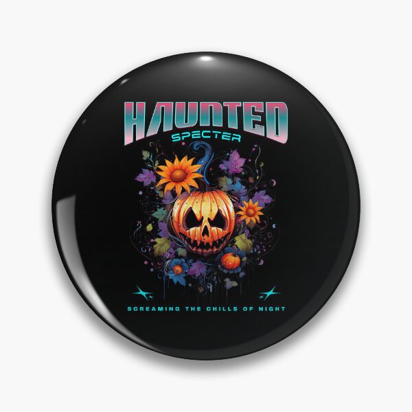 Item preview, Haunted Specter - Scary Halloween Pumpkin with Flowers designed and sold by Taans-Creation.
