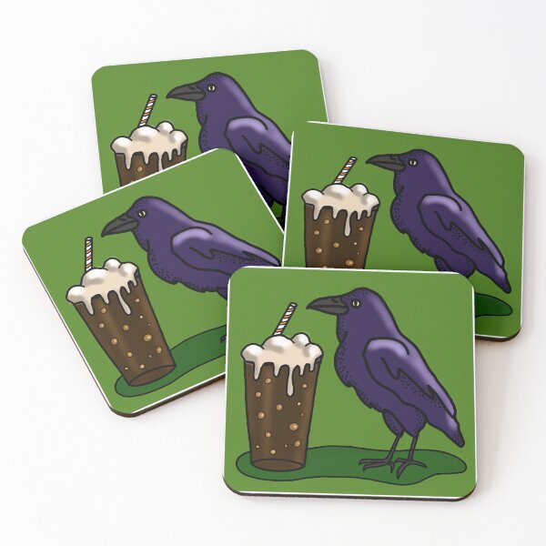 Item preview, Halloween Crow Raven Root Beer Float  designed and sold by BlueMoonBarn.