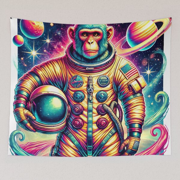 Item preview, Monkey in Astronaut Suit designed and sold by unrealartwork.