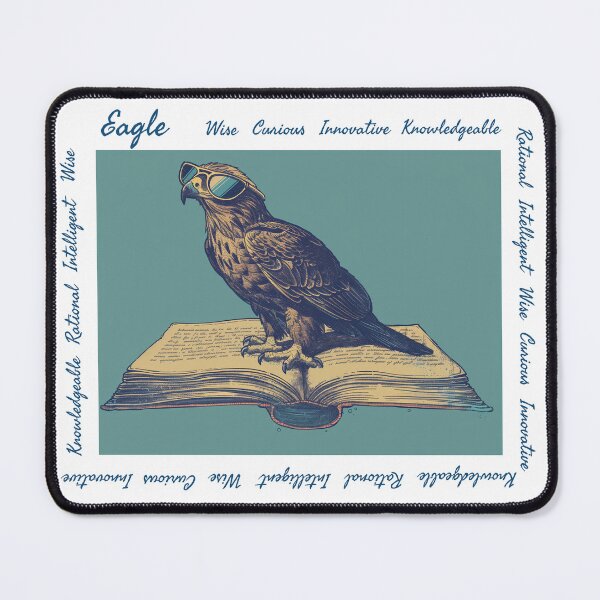 Item preview, Wizard Animal - Eagle Wearing Sunglasses with a Magic Spell Book designed and sold by M-Lune-S.