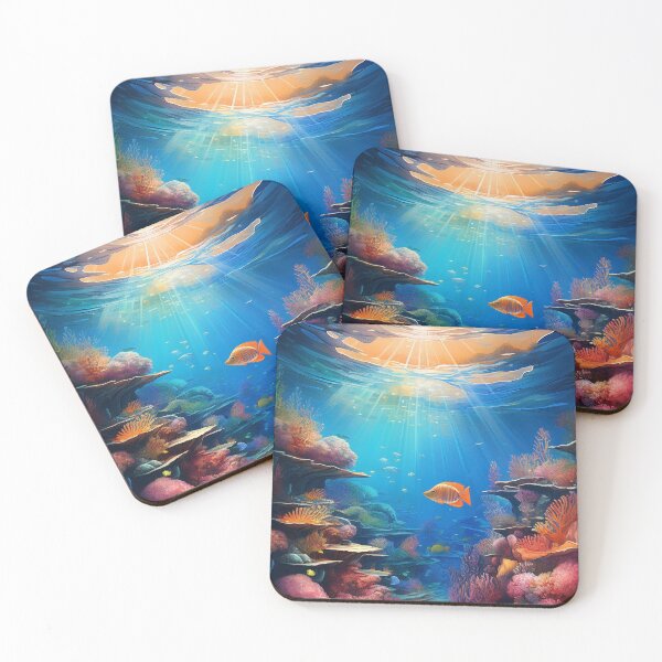 Item preview, Radiant Sunlight over a Vibrant Coral Reef designed and sold by takeng07.