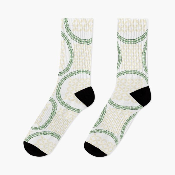 Item preview, A pattern of circles and squares with a green border designed and sold by PWDigitalArt.