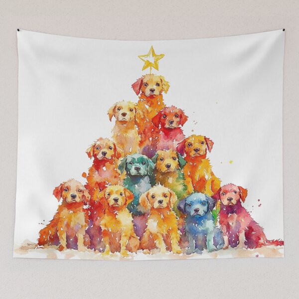 Item preview, Colorful Christmas Puppy designed and sold by SEUB530442.