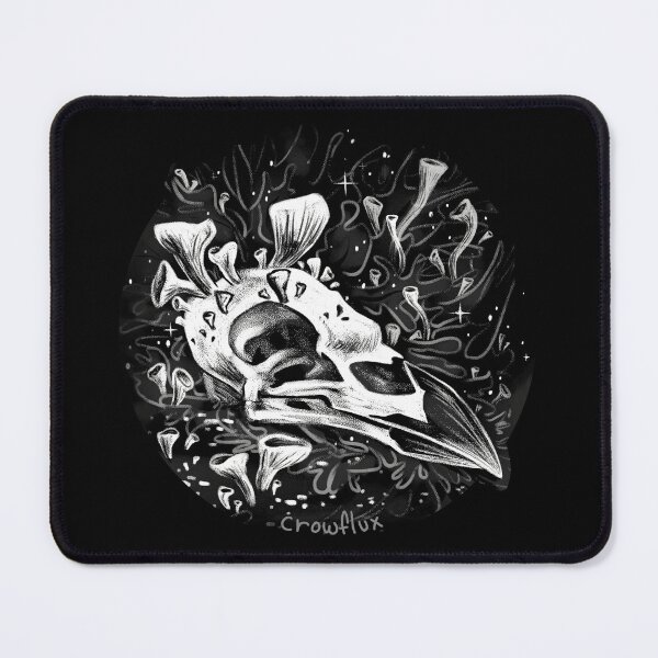 Item preview, Mushroom Raven Skull designed and sold by crowflux.