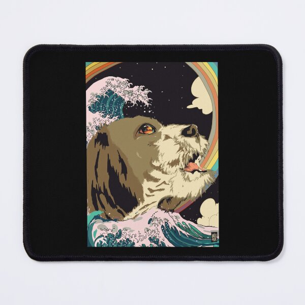 Item preview, SHIH TZU DOG GREAT WAVE RAINBOW designed and sold by aydapadi.
