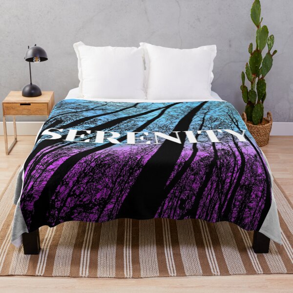 Item preview, Serenity Forest Silhouette – Tranquil Nature Art with Magenta Sky designed and sold by Fredster1966.