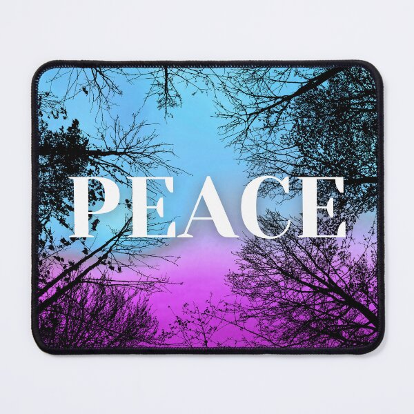 Item preview, Peaceful Forest Silhouettes – Tranquil Nature Art with Magenta and Blue Sky designed and sold by Fredster1966.