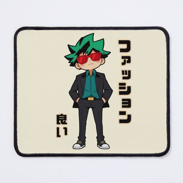 Item preview, Cool Anime Boy in Suit with Japanese Text designed and sold by IAPICTURE.