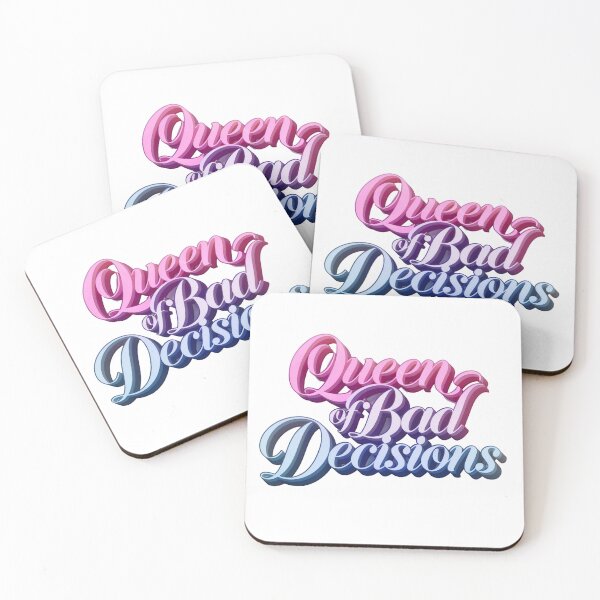 Item preview, Queen of Bad Decisions 3D Elegant Calligraphy Design designed and sold by UrbanPopDesigns.