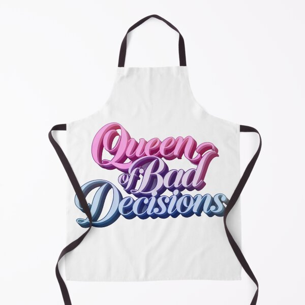 Item preview, Queen of Bad Decisions 3D Elegant Calligraphy Design designed and sold by UrbanPopDesigns.
