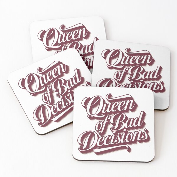 Item preview, Queen of Bad Decisions 3D Chic Calligraphy Design designed and sold by UrbanPopDesigns.