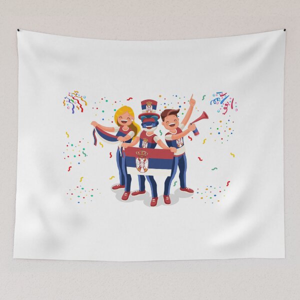 Item preview, Serbia Flag Football Fans designed and sold by aurielaki.