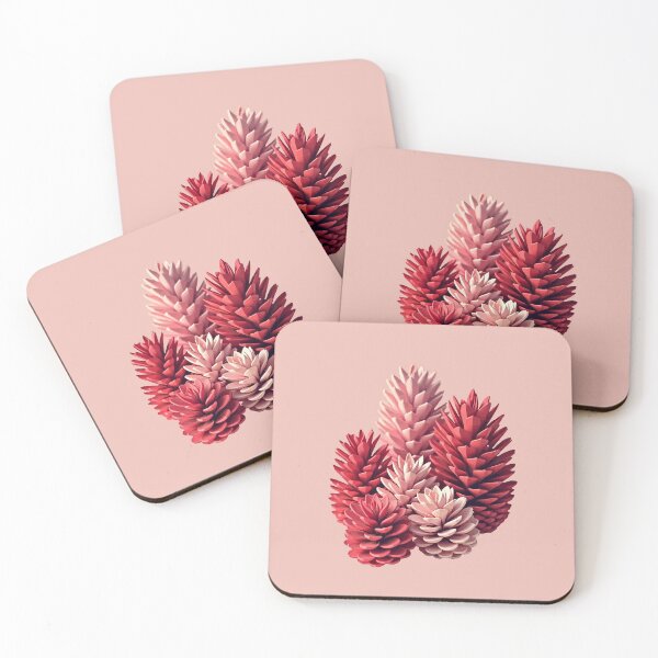 Item preview, Pinecones In Pink MId-Century Modern Kitschy Design Cut Out designed and sold by taiche.