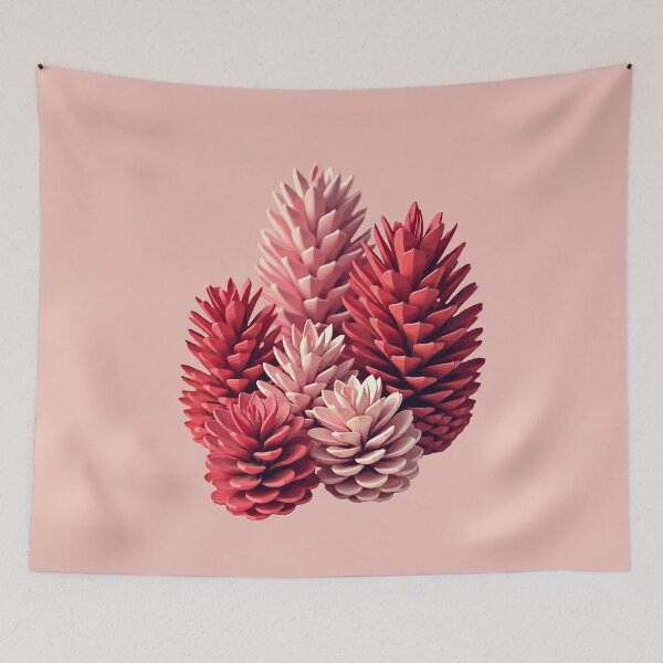 Item preview, Pinecones In Pink MId-Century Modern Kitschy Design Cut Out designed and sold by taiche.