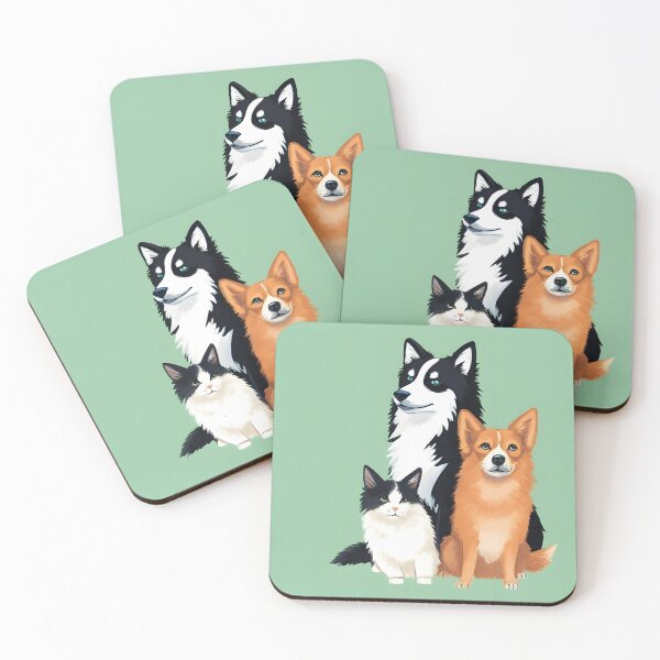 Item preview, art of cat and dogs designed and sold by aliraweb.