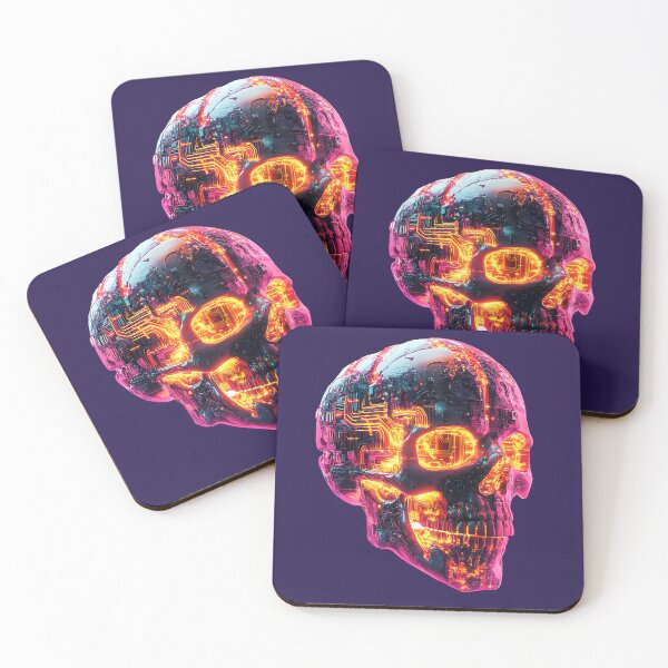 Item preview, Neon Cybernetic Skull Fusion designed and sold by PixelReverb.