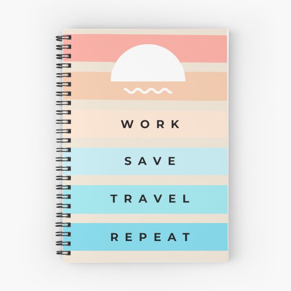 Item preview, Work Save Travel Repeat - Minimalist Design designed and sold by CreationbyNiki.