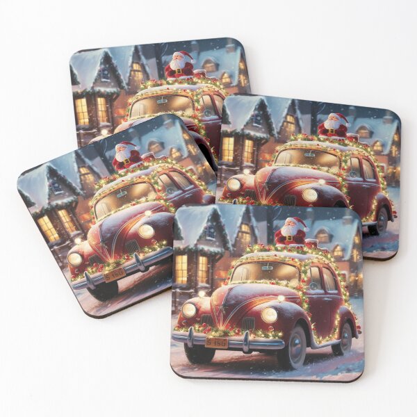 Item preview, Christmas Vintage Red Car Scene designed and sold by Kenny8716.