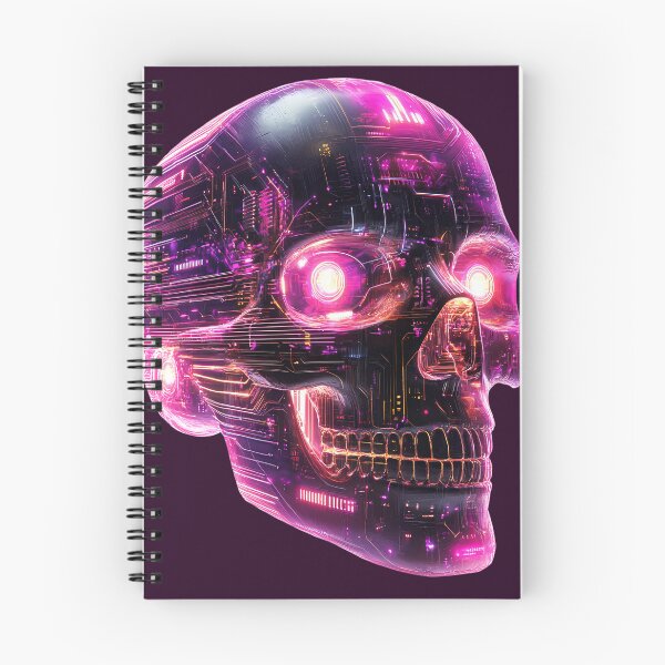 Item preview, Neon Glowing Cyber Skull Design designed and sold by PixelReverb.