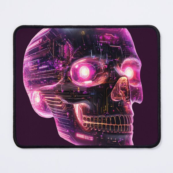 Item preview, Neon Glowing Cyber Skull Design designed and sold by PixelReverb.