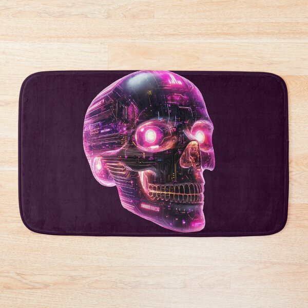 Item preview, Neon Glowing Cyber Skull Design designed and sold by PixelReverb.