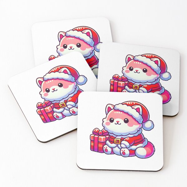 Item preview, Cute Santa Kitty with Gift designed and sold by Little Care Studio.