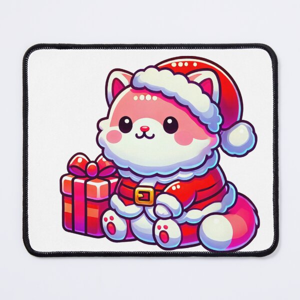 Item preview, Cute Santa Kitty with Gift designed and sold by Little Care Studio.