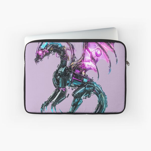Item preview, Neon Cyberpunk Robotic Dragon Purple Blue designed and sold by PixelReverb.