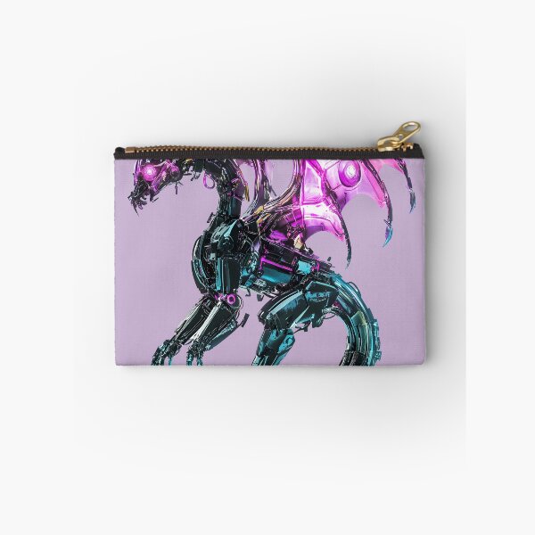 Item preview, Neon Cyberpunk Robotic Dragon Purple Blue designed and sold by PixelReverb.