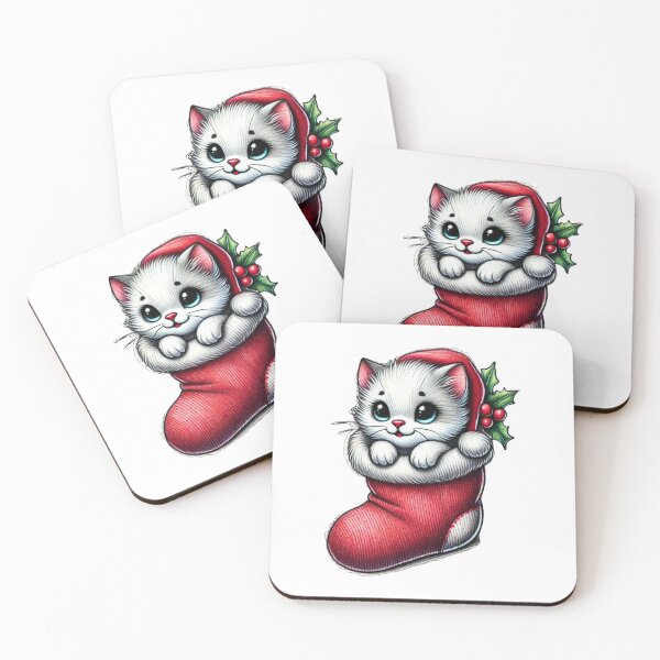 Item preview, Adorable Kitten in Christmas Stocking designed and sold by Little Care Studio.