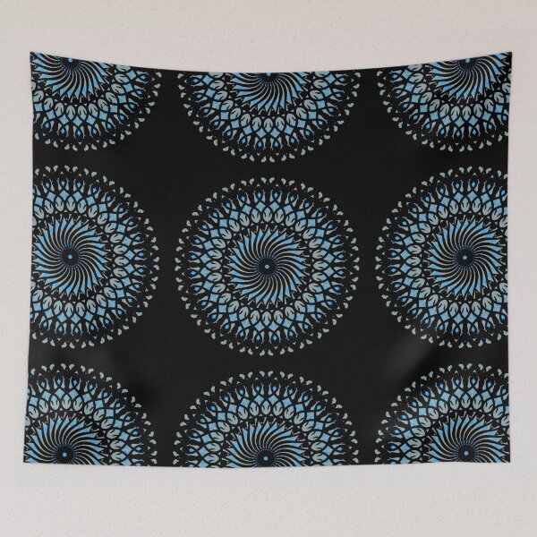 Item preview, Grey blue mandala design designed and sold by Akashdigiart.