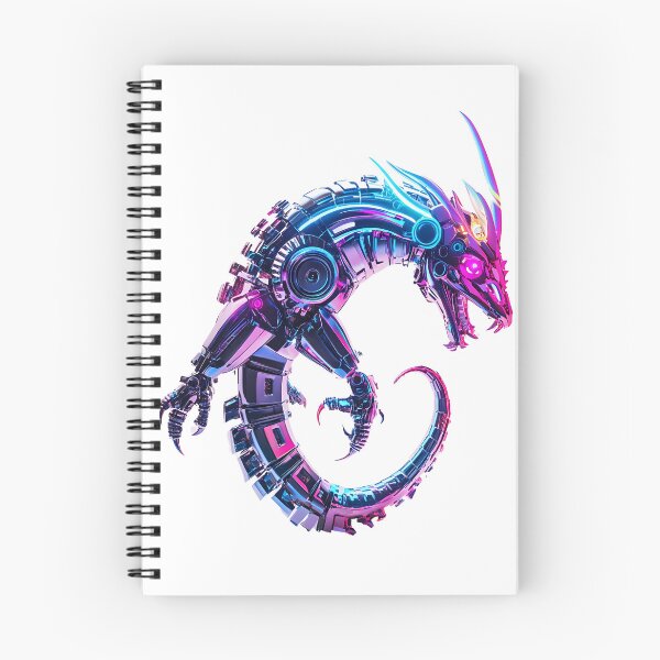Item preview, Neon Futuristic Mecha Dragon designed and sold by PixelReverb.