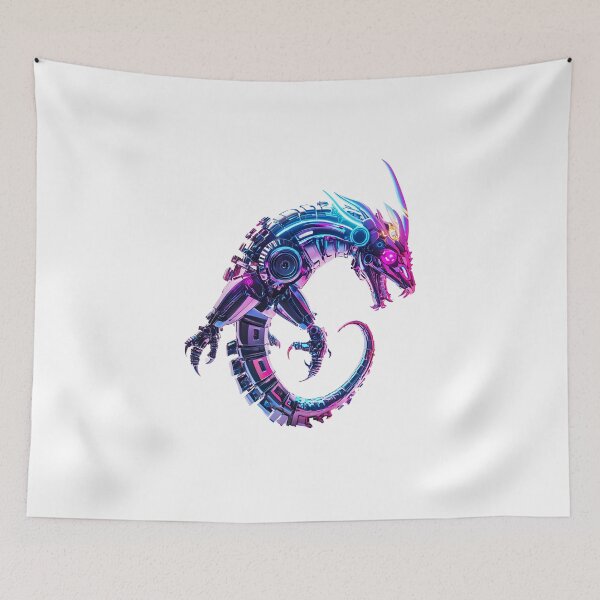 Item preview, Neon Futuristic Mecha Dragon designed and sold by PixelReverb.