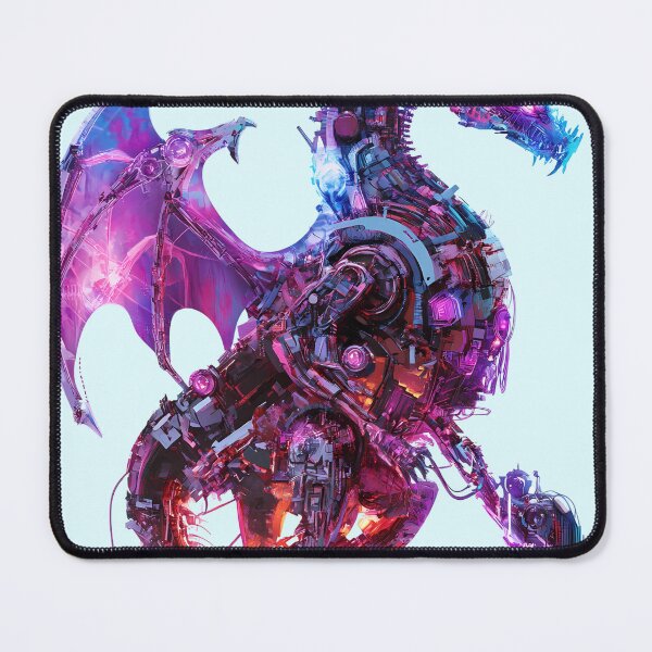 Item preview, Neon Cyberpunk Mechanical Dragon designed and sold by PixelReverb.