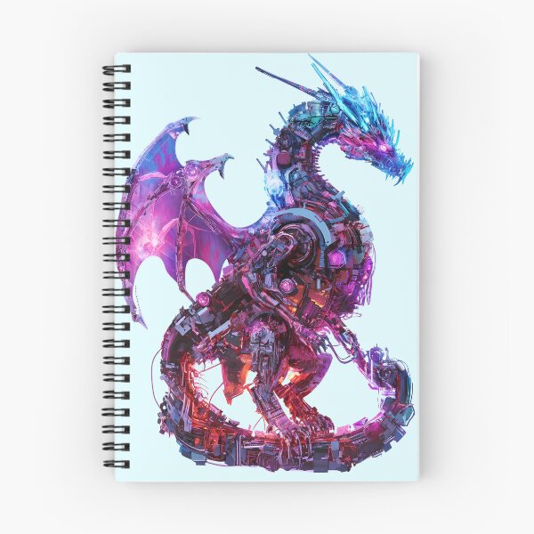 Item preview, Neon Cyberpunk Mechanical Dragon designed and sold by PixelReverb.