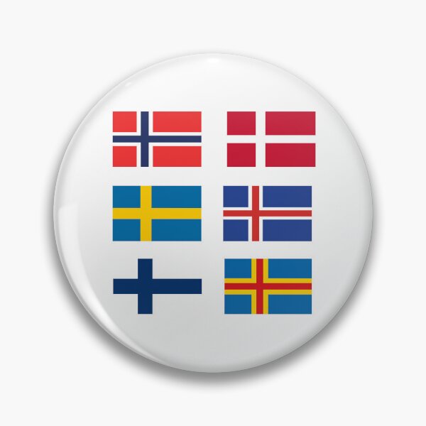 Item preview, Europe scandinavian country flag pack of 6 ,pack no.1 designed and sold by Tinybluebird.
