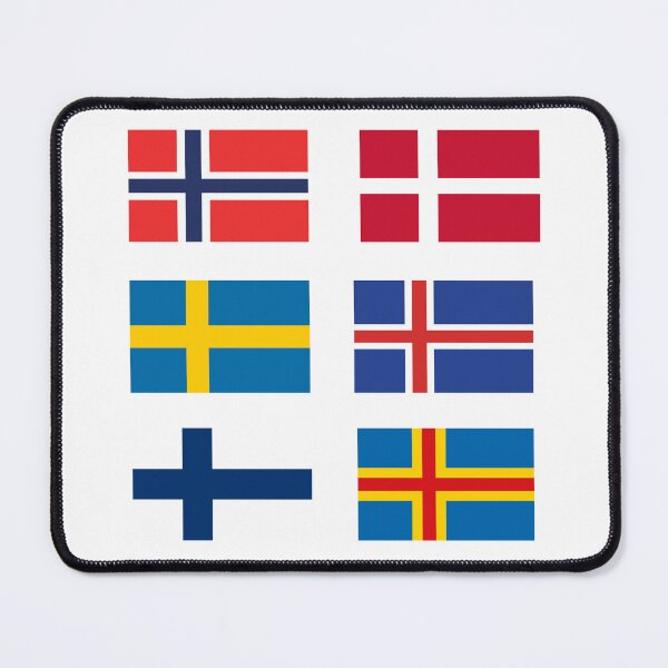 Item preview, Europe scandinavian country flag pack of 6 ,pack no.1 designed and sold by Tinybluebird.