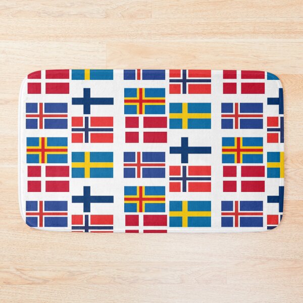 Item preview, Europe scandinavian country flag pack of 6 ,pack no.1 designed and sold by Tinybluebird.