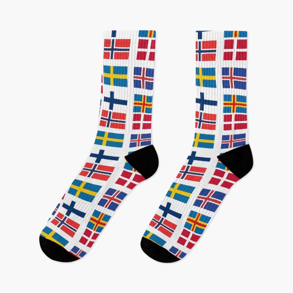Item preview, Europe scandinavian country flag pack of 6 ,pack no.1 designed and sold by Tinybluebird.