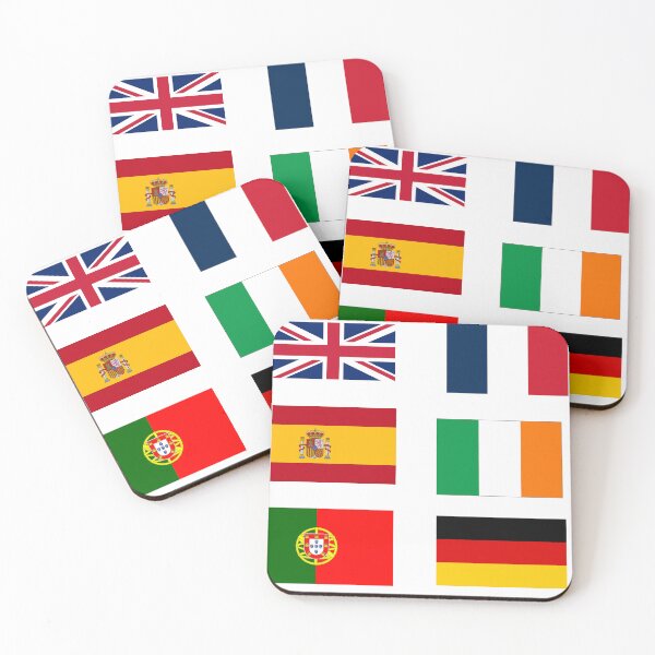 Aperçu de l'œuvre Lot de 6 drapeaux des pays européens, lot n°2 créée et vendue par Tinybluebird.