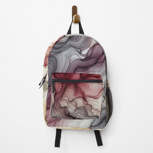 Item preview, Maroon & Yellow Fluid Ink Marble Art designed and sold by PixelParinda.